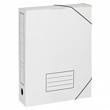 Короб архивный  45мм картон на резинке белый Крис, АС-6 бел