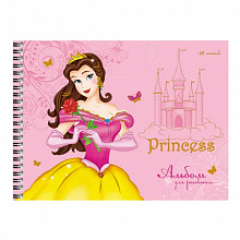 Альбом для рисования А4 40л спираль Очаровательная принцесса Канц-Эксмо АФС40724