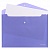 Папка-конверт с кнопкой А4 180мкм голубая Проф-Пресс, ПК-3023