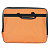 Папка на молнии А4 1 отделение Оранжевая ткань с ручками Канцбург, 1Ш41_8465