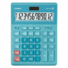 Калькулятор настольный 12 разрядов CASIO голубой GR-12C-LB-W-EP