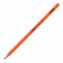 Карандаш чернографитный HB без ластика шестигранный корпус оранжевый неон STABILO SCHWAN, 307/030HB 
