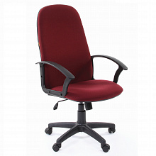 Кресло офисное Chairman 289 бордовое тканевое покрытие, спинка бордовая 10-361