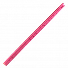Линейка пластиковая 20см трехгранная розовая Феникс, 53114