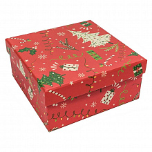 Коробка подарочная квадратная  11х11х4,9см Новый год OMG, 7302274/2110