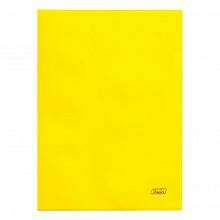 Папка-угол А4 пластик 180мкм желтая Hatber, AG4_00105