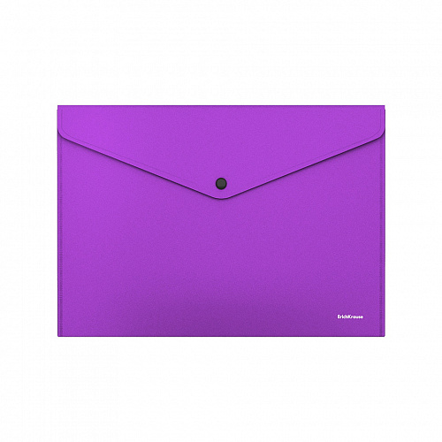 Папка-конверт с кнопкой А4 Erich Krause Matt Vivid непрозрачная фиолетовая 51235
