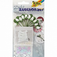 Набор для декора Белые розы Folia 1222