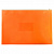 Папка-конверт на молнии А4 оранжевый, карман для визиток Бюрократ Double Neon DNEBPM4AOR