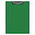 Доска с зажимом -папка А4 пластик зеленый Бюрократ, PD602grn