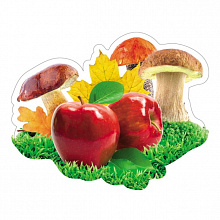 Украшение Яблоко красное+грибы+листья MILAND, 10-10.07-0016 