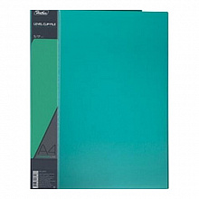 Папка с боковым прижимом А4 17мм внутренним карманом зеленая Hatber Standart, AC4_00107