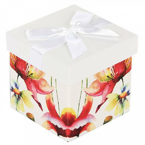Коробка подарочная квадратная  10,3х10,3х9,8см трансформер Нежные цветы Pioneer 59389, YK-803A231