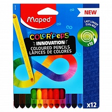 Карандаши  12 цв трехгранные из ударопрочного грифеля MAPED Color Peps Infinity, 861600