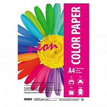 Бумага для офисной техники цветная А4  80г/м2  50л розовый неон Канцбург Б4-50-НР