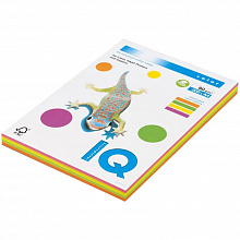 Бумага для офисной техники цветная А4  80г/м2 200л 4 цвета неон класс А IQ Color Neon Mix