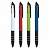 Ручка шариковая автоматическая 3 цвета 0,7мм ассорти корпус Ручка-стилус Феникс 53491