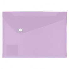Папка-конверт с кнопкой А5 прозрачная лиловая Expert Complete Pastel EC21017217