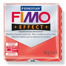 Пластика запекаемая  57г полупрозрачная красная Staedtler Fimo Effect, 8020-204