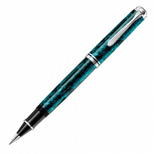 Ручка роллер PELIKAN Souveraen R805 Ocean Swirl F черный 0,8мм 806107
