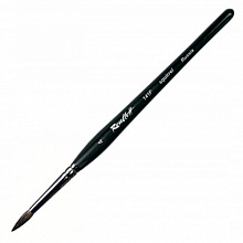 Кисть белка круглая № 4 фигурная черная ручка Roubloff ЖБ1-04,0FБ