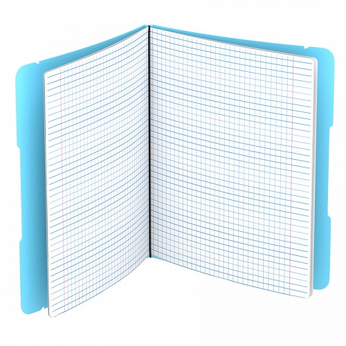 Тетрадь со съемной обложкой 48л клетка голубая FolderBook Pastel Erich Krause, 51394