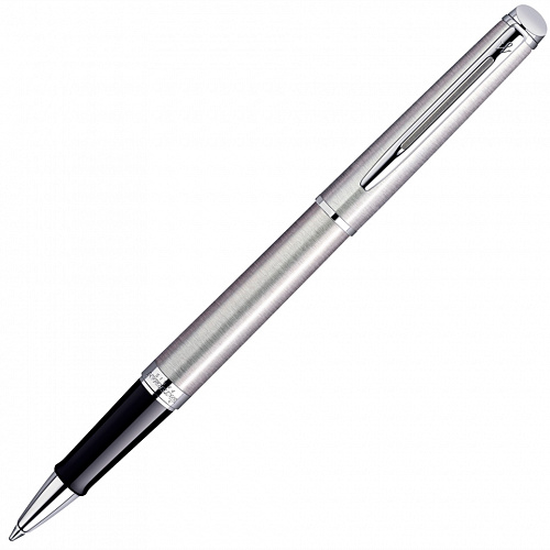 Ручка роллер Waterman Hemisphere Steel CT F черный 0,8мм S0920450