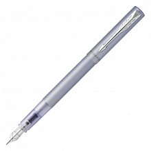 Ручка перьевая 0,8мм синие чернила PARKER Vector XL F21 Silver CT F, 2159750