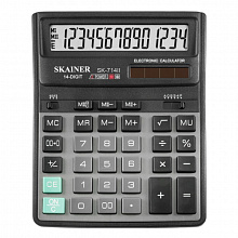 Калькулятор настольный 14 разрядов черный SKAINER SK-714II