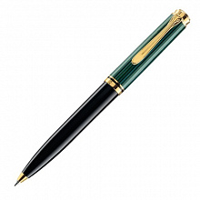 Ручка шариковая с поворотным механизмом PELIKAN Souveraen K 600 Black Green GT M черный 1мм 980086
