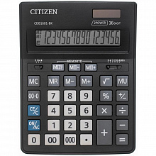 Калькулятор настольный 16 разрядов CITIZEN CDB1601-BK Businessline полноразмерный
