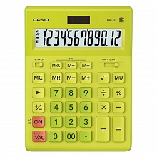 Калькулятор настольный 12 разрядов CASIO зеленый GR-12C-GN-W-EP