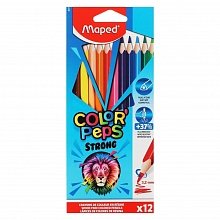 Карандаши пластиковые  12 цв трехгранные повышенной прочности MAPED Color Peps Strong 862712