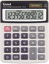 Калькулятор настольный 12 разрядов UNIEL UD-20