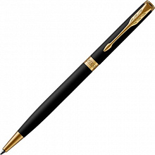 Ручка шариковая поворотный механизм 1мм черный стержень PARKER SONNET Core Slim Matte Black GT M 1931520/K428