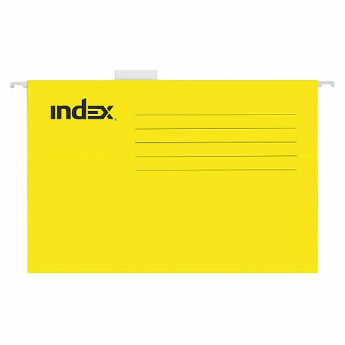 Папка подвесная А4+ INDEX с табулятором желтый картон ISF02 Папка подвесная А4+ INDEX с табулятором желтый картон ISF02