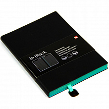 Ежедневник недатированный А6 136л IN BLACK Бирюзовый Листофф, ЕИИБ17613604
