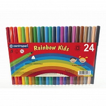 Фломастеры 24 цвета Centropen Washable Rainbow Kids Colour World 7550/24