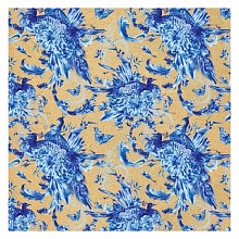 Бумага упаковочная 70х100см Голубые цветы крафт  пл.80г/м2 Феникс-Презент, 44737
