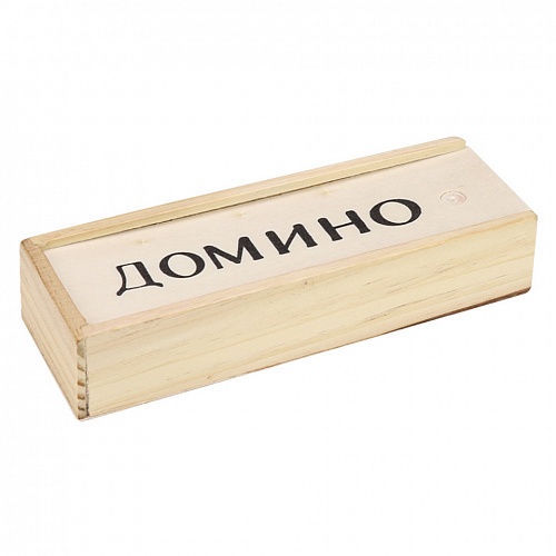 Игра настольная Домино в деревянной коробке MILAND, P00070 