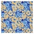 Бумага упаковочная 70х100см Голубые цветы крафт  пл.80г/м2 Феникс-Презент, 44737