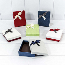 Коробка подарочная прямоугольная 14,3х11,2х3,9 с бантиком OMG-GIFT 720-707