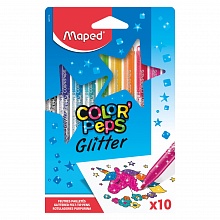 Фломастеры 10 цветов с блестками MAPED Color Peps glitter, 847110