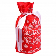 Мешок для подарков 24х36см красный С Новым Годом MILAND НУ-1424