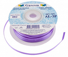 Лента атласная 12мм х 33м фиолетовый цвет Gamma, 082