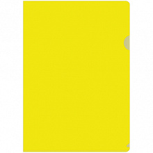 Папка-угол А4 пластик 0,18мм желтый Бюрократ E310N/1YEL