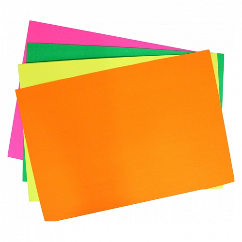 Цветная бумага  4цв 8л А4 флуоресцентная Лилия Холдинг ЦБФ-3450