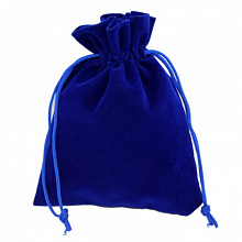Мешок для подарков 10х12см бархатный синий OMG 000811-23