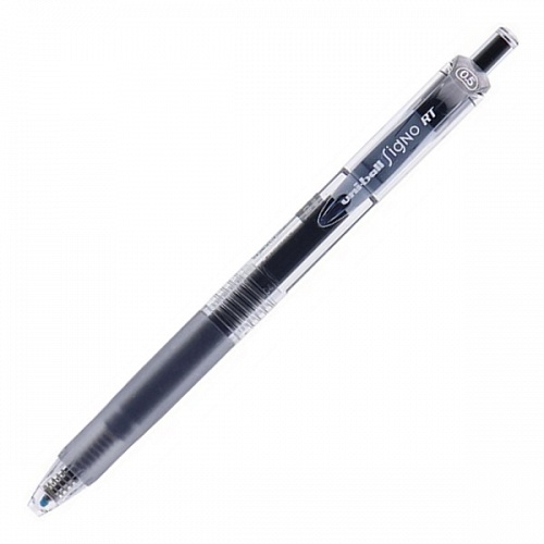 Ручка гелевая автоматическая 0,5мм черный стержень UNI Signo RT, UMN-105 Подходит для ЕГЭ