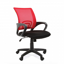 Кресло офисное Chairman 696 тканевое покрытие, спинка красная сетка TW-69